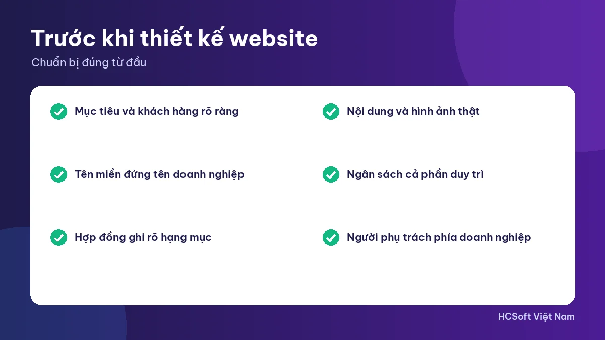Lưu ý khi thiết kế website trước khi bắt đầu dự án