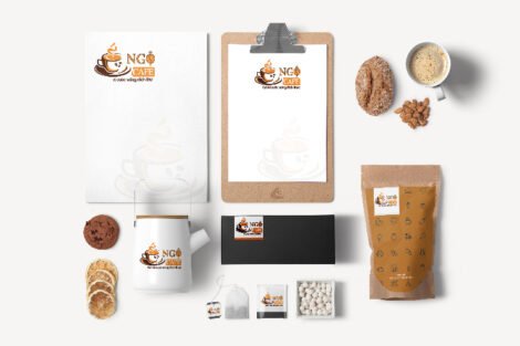 bộ nhận diện thương hiệu cafe