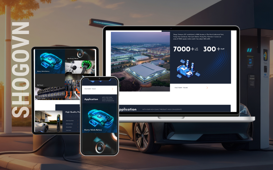 Giao diện website SHOGO Việt Nam trên máy tính và điện thoại