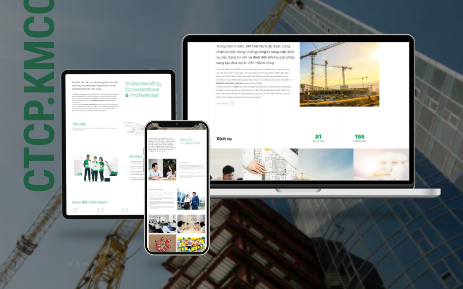 Giao diện website KM Việt Nam trên máy tính và điện thoại