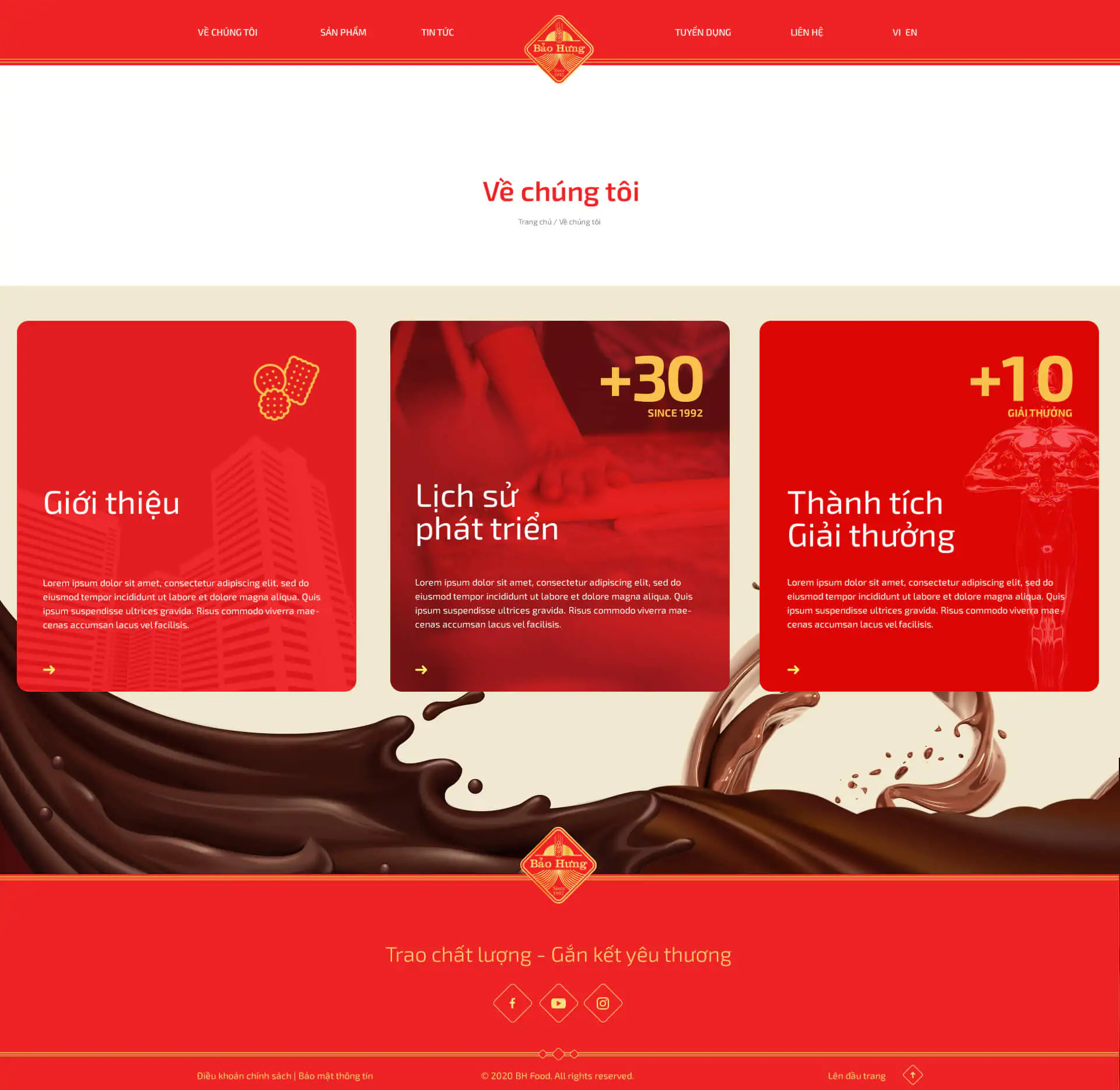 Giao diện website Tập đoàn Bảo Hưng – màn hình 5