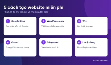 Các cách tạo website miễn phí phổ biến