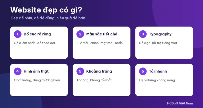 Các yếu tố tạo nên một website đẹp