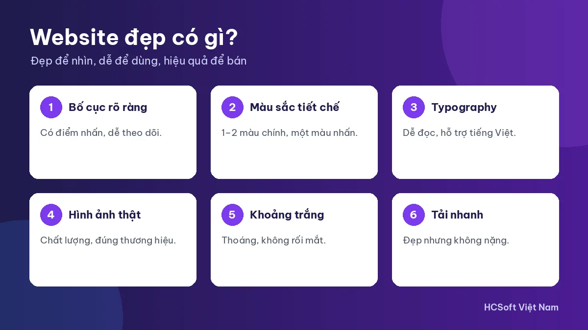 Các yếu tố tạo nên một website đẹp